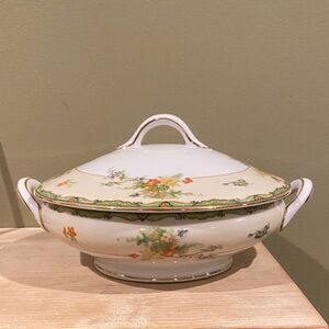 Vintage Covered Casserole Dish Woodmere Pattern by Empress China (Japan)